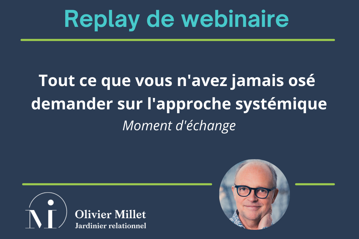 Webinaire de juillet 2022 : Tout ce que vous n'avez jamais osé demander sur l approche systémique