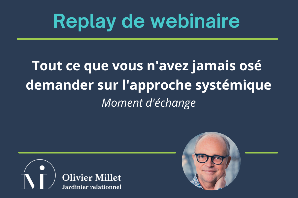 Replay Wabinaire tout ce que vous n'avez jamais osé demander sur l'approche systémique 12 mars 2024 Olivier Millet